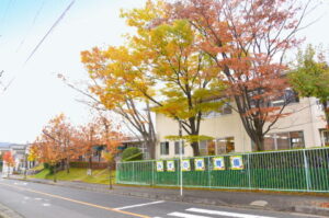 紅葉の季節のみずの保育園